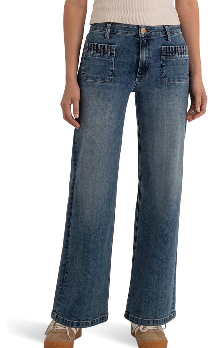 KUT from the Kloth Maya High-Rise Wide Leg Jeans in Affection 6 - Picture 1 of 8